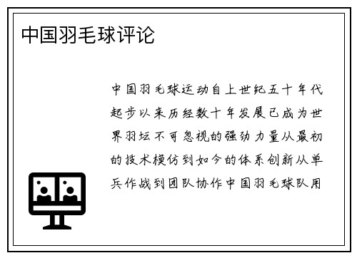 中国羽毛球评论